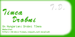 timea drobni business card